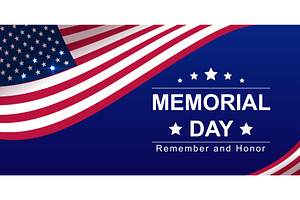 Memorial Day usa banner greeting