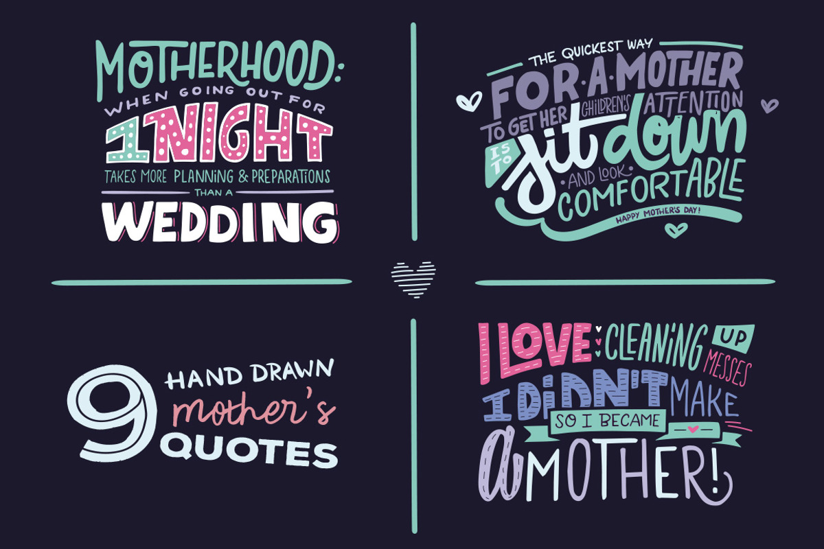 Mom's quotes | Hand drawn set, a Graphic by Alexandra Deus (Photo 5 of 6)