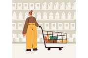 People buy groceries in supermarket, a Person Illustration by Good Studio (Thumbnail 5 of 7)