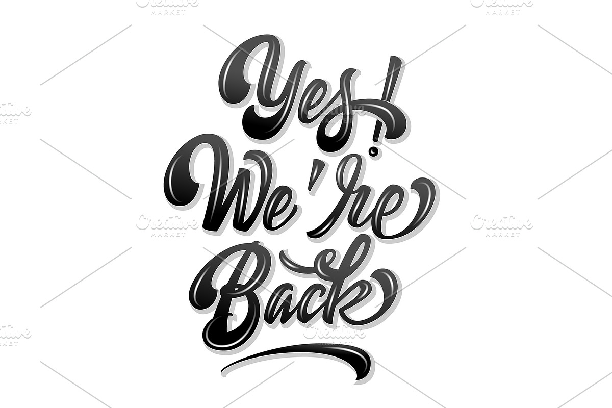 We Are Back lettering, an Object Graphic by GarryKillian (Photo 6 of 9)