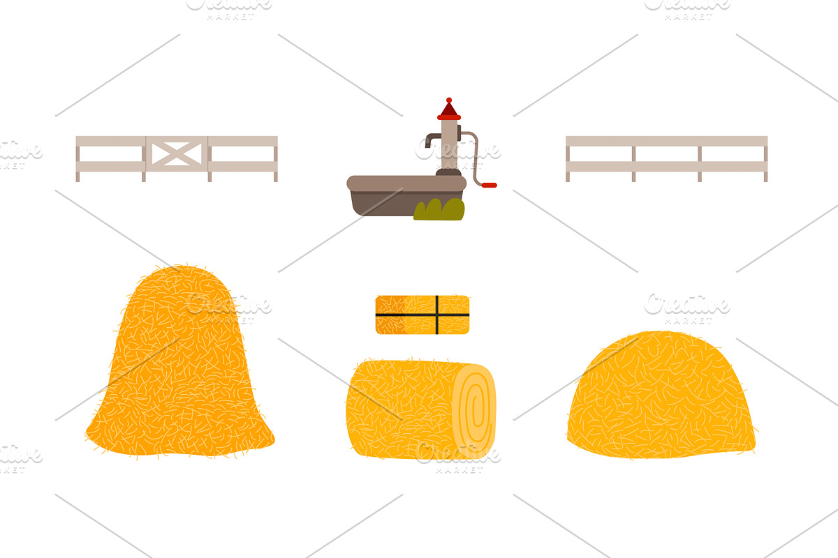 Farming and Agriculture with Hay, an Object Illustration by TopVectors