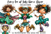 Funny 4th of July Woman Clipart, an Illustration by OK Design (Thumbnail 1 of 6)