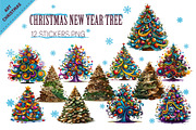 Christmas Tree Stickers. PNG,Clipart, an Object Illustration by KENO Mascots (Thumbnail 1 of 3)