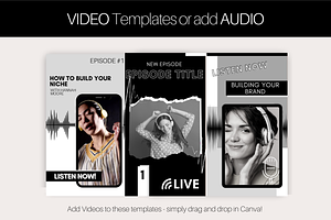 50 Podcast Instagram Template BUNDLE