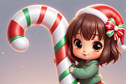 Procreate Chibi Christmas Stamps, a Brush Add-On by OneBerryCreations (Thumbnail 3 of 9)