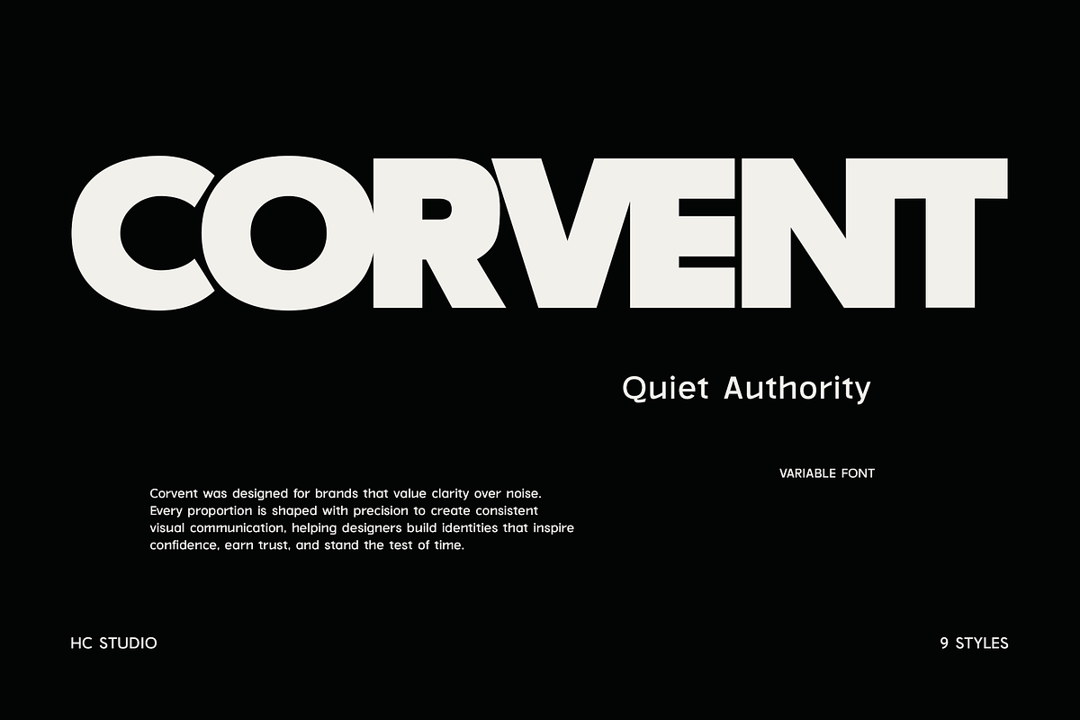 Corvent – Geometric Sans Serif, a Sans Serif Font by Hasbi Creative (Photo 1 of 19)