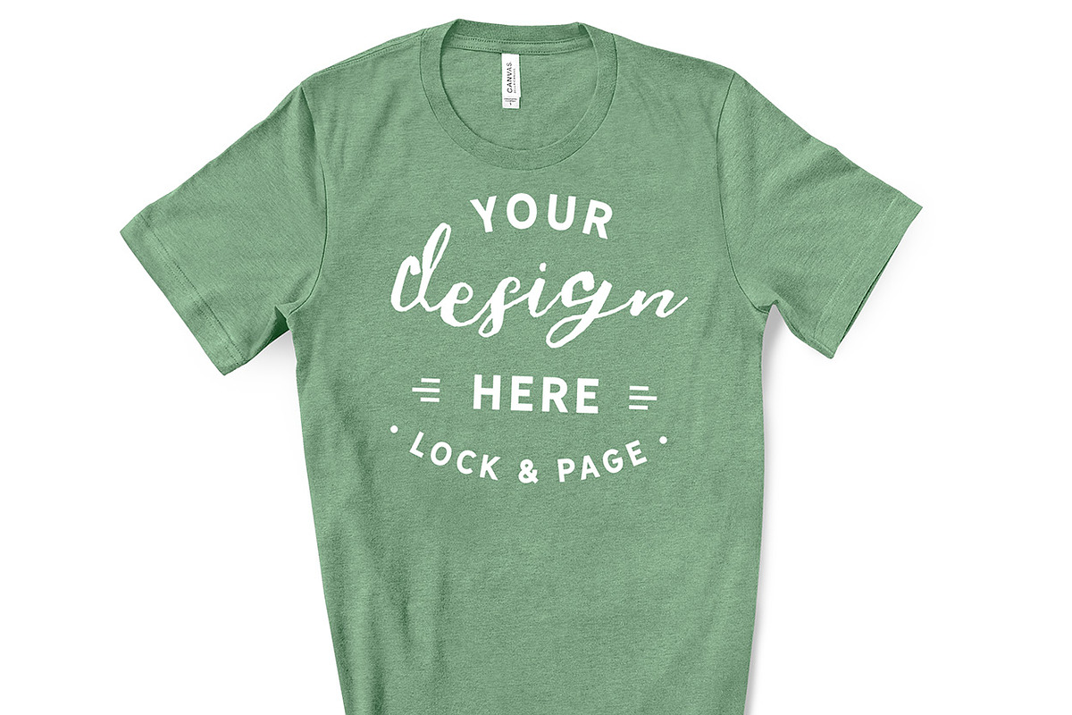Male Bella Canvas 3001 Mockup Bundle, a Shirt Mockup by lock and page (Photo 14 of 60)