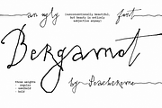 Bergamot // experimental, raw script, a Handwritten Font by PeachCreme (Thumbnail 1 of 15)
