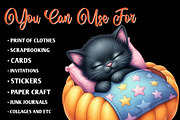 Nursery Halloween Black Cat Clipart, an Illustration by CreationArt (Thumbnail 5 of 9)