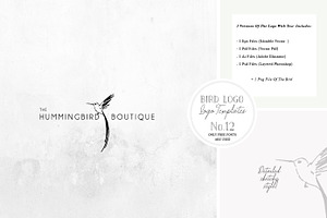 Bird Logo -Sketchy Artistic style 12