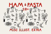 SFC Ham & Pasta + Extras, a Handwritten Font by Skilline Supply Co. (Thumbnail 8 of 8)