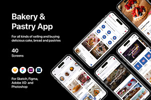 Bakery & Pastry App, an UI Kit Template by flr.24