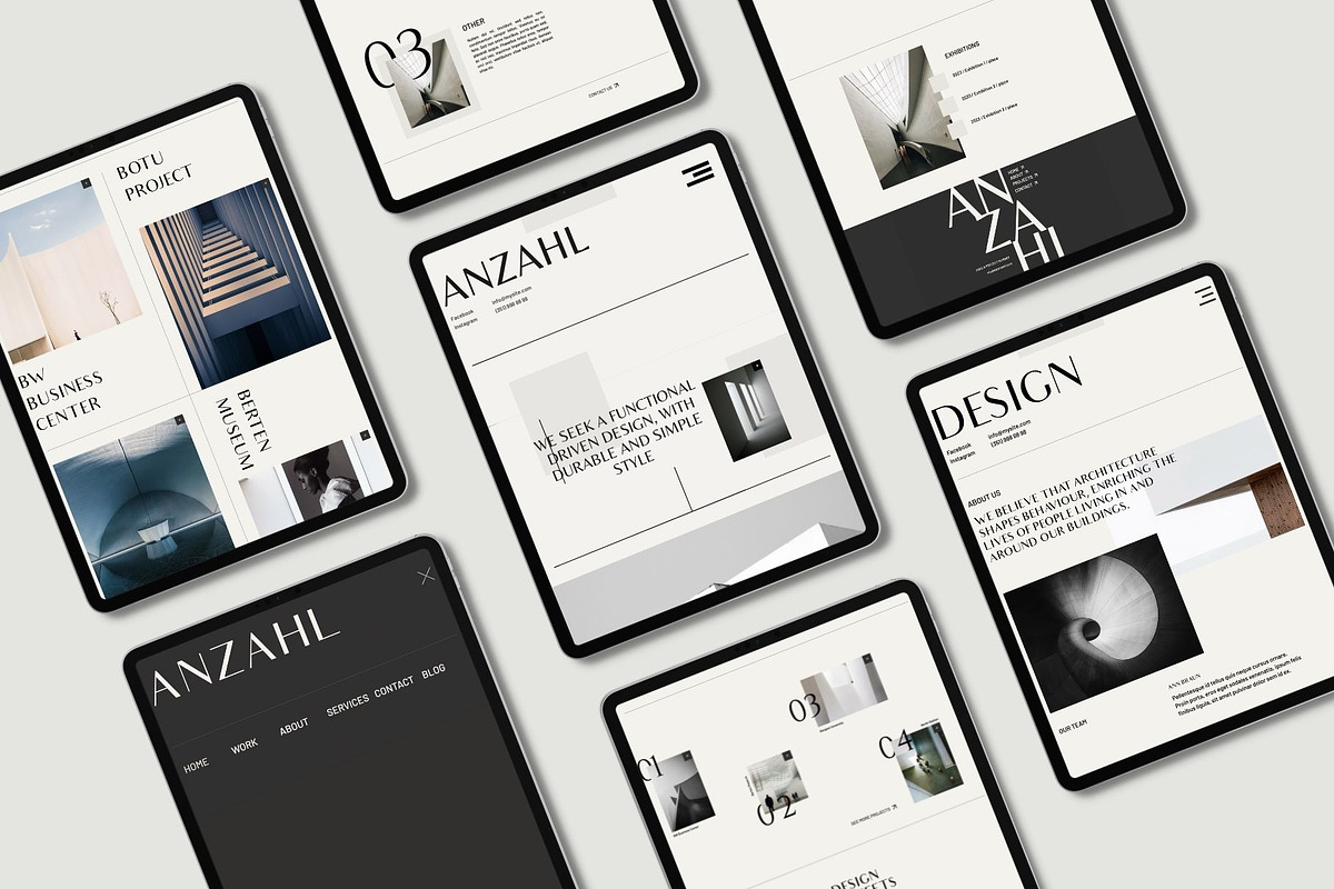 ANZAHL Wix Portfolio Website Theme, a Websites & App Template by Studio Suvelle (Photo 2 of 7)