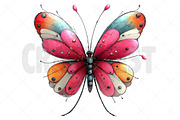 Whimsical Summer Butterfly Clipart, an Illustration by Craft Nest (Thumbnail 11 of 12)