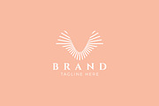 Abstract Wings Sun Ray Luxury Logo, a Branding & Logo Template by Signatoro (Thumbnail 4 of 4)