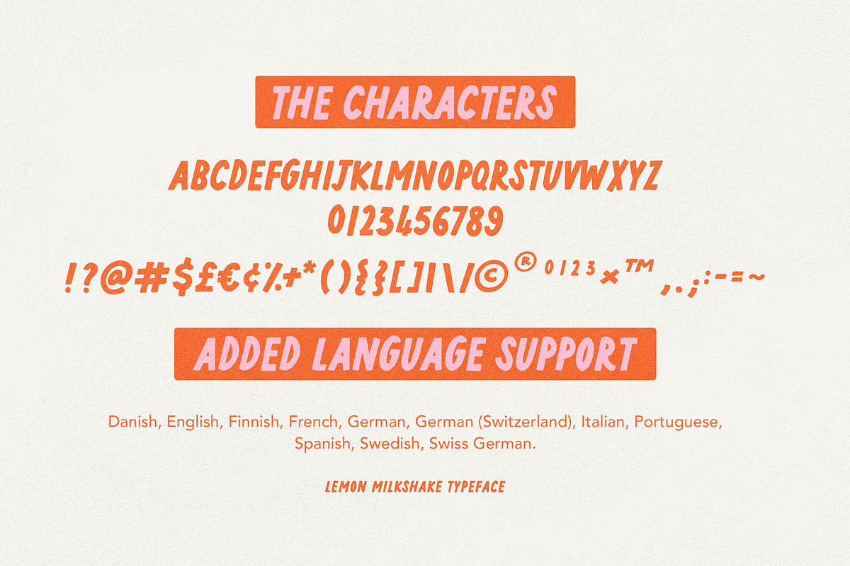 Lemon Milkshake Typeface and Dings, a Font by Nicky Laatz (Photo 21 of 21)