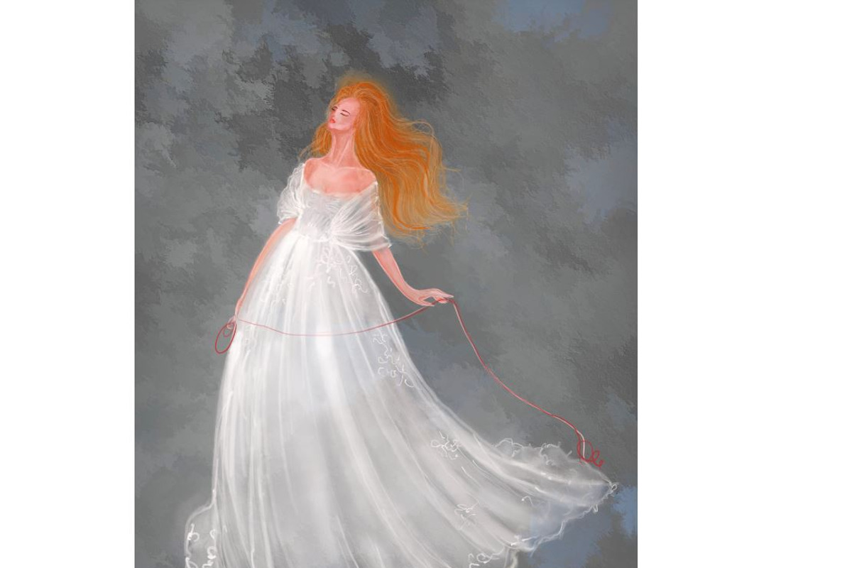 Graceful Women in White Dresses, a Person Illustration by tranyenhanu (Photo 2 of 3)