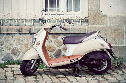 Motorcycle in the street