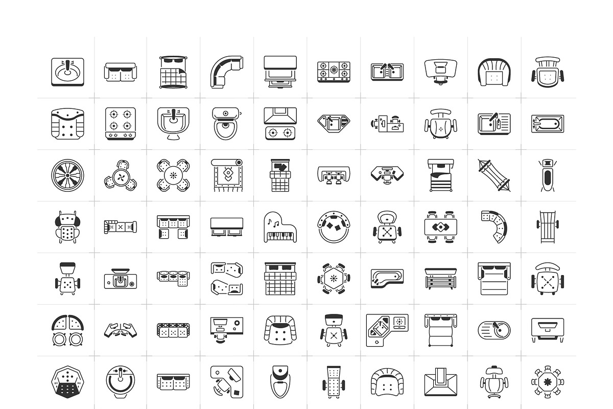 Animated Interior Icons, an Outline Icon by Prosymbols (Photo 5 of 5)