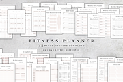 Printable Fitness Planner & Journal, a Stationery Template by BRANDcontent (Thumbnail 1 of 6)