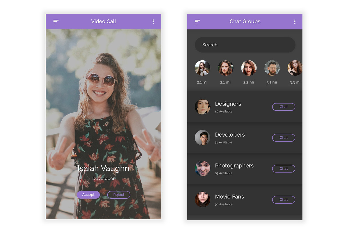 Chatting & Sharing UI Kit (AI), an UI Kit Template by themelove