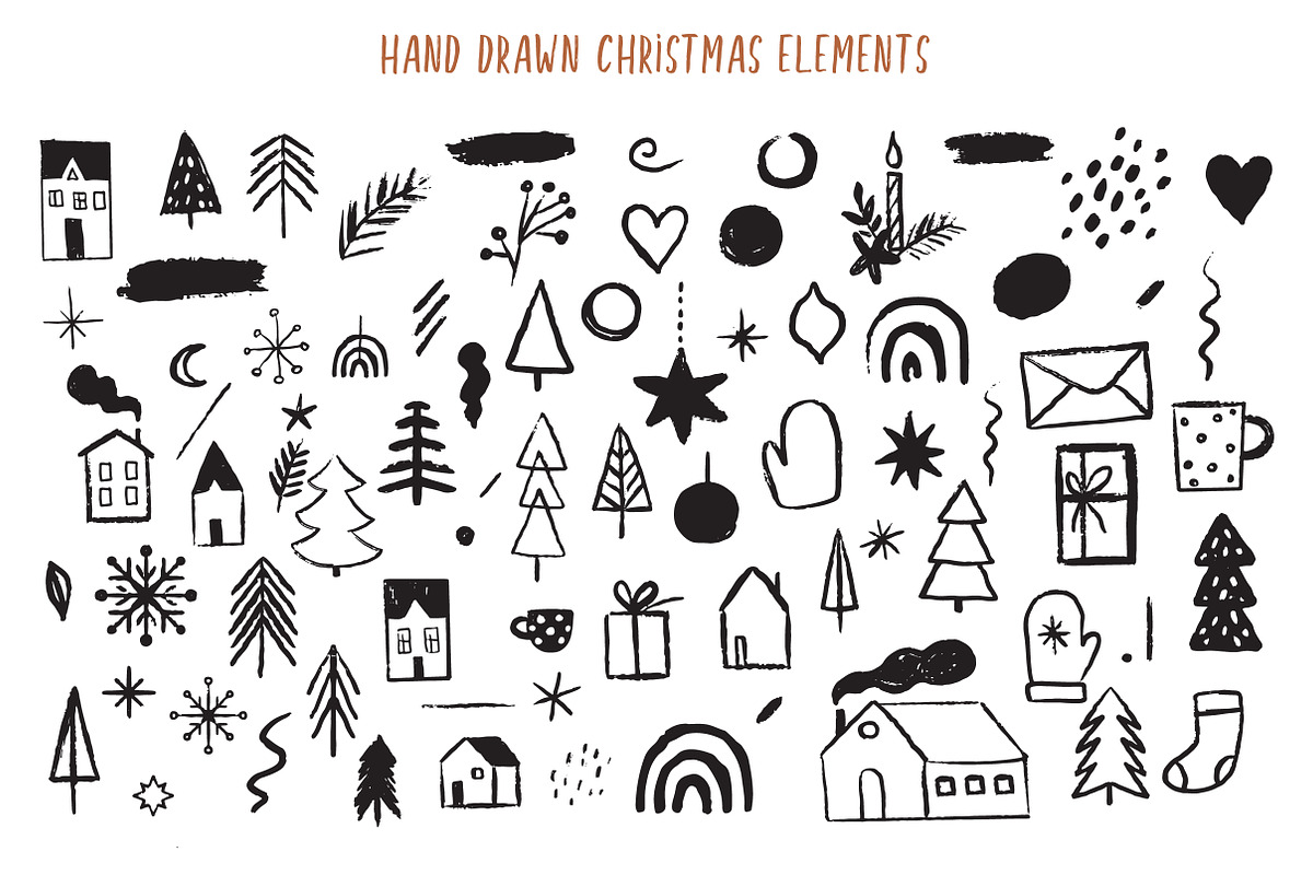 Hand Drawn Xmas Elements & Patterns, a Pattern Graphic by Marish (Photo 6 of 8)