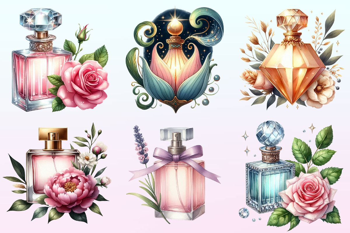 Watercolor Perfume Clipart., a Graphic by CitraGraphics (Photo 3 of 4)
