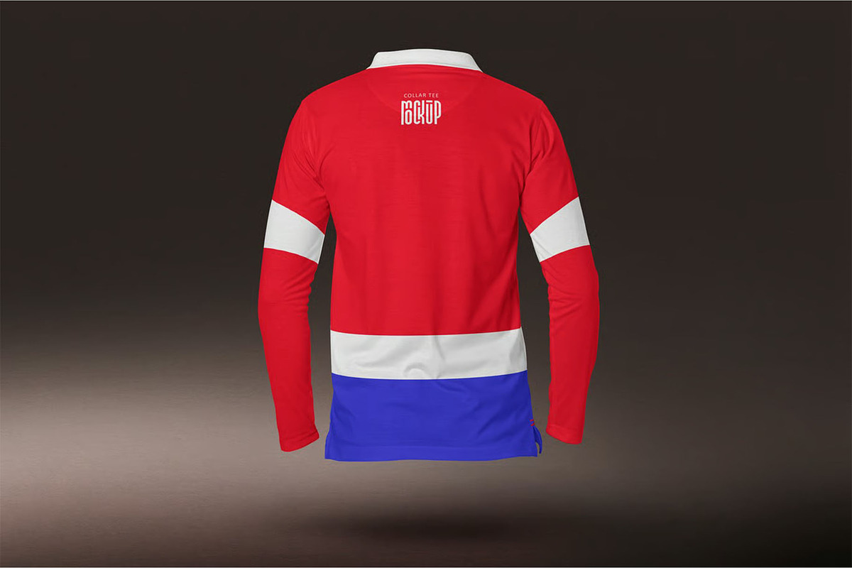 Polo T-Shirt Long Sleeve Mockup, a Shirt Mockup by megostudi0 (Photo 4 of 7)