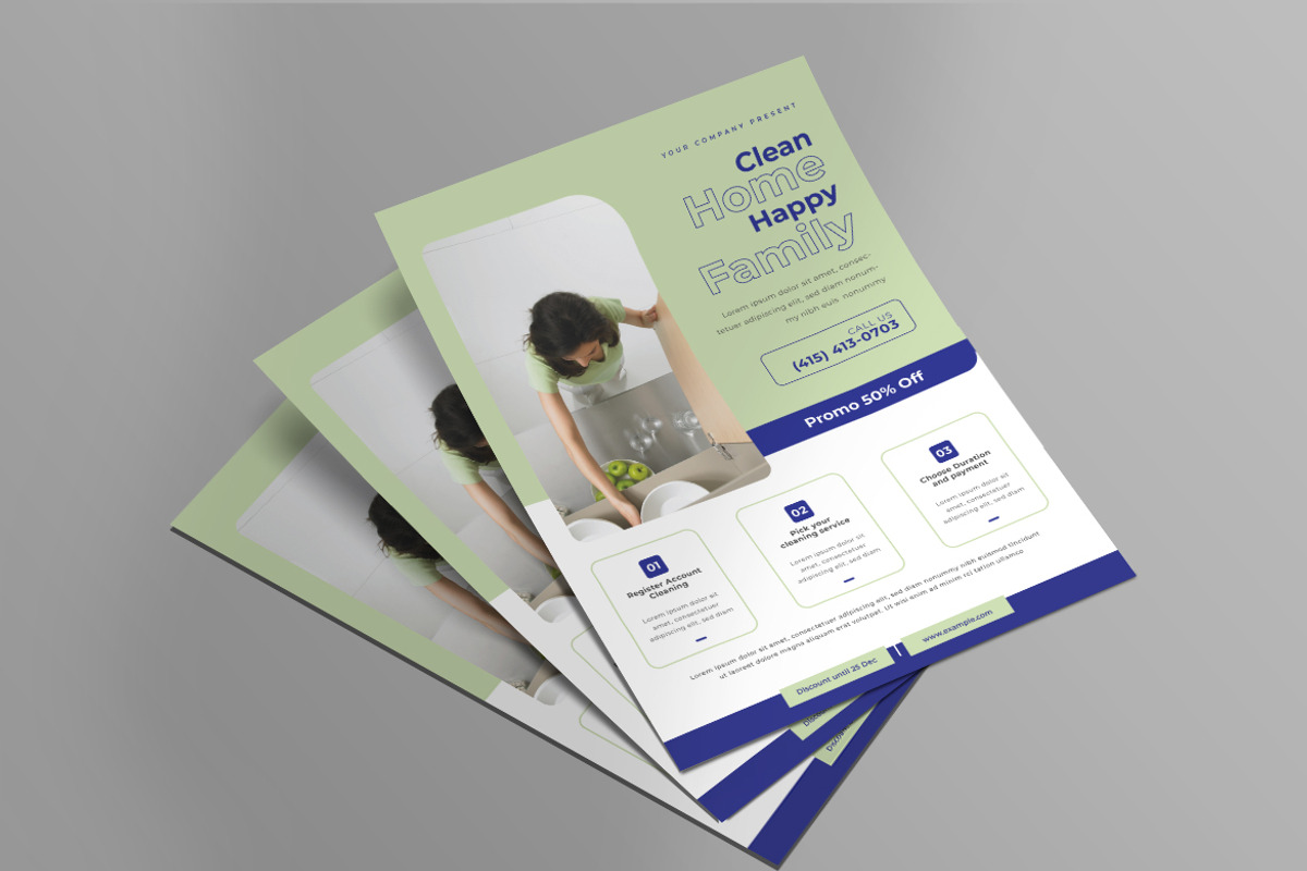 Clean Home Flyers, a Flyer Template by Tokosatsu (Photo 1 of 4)