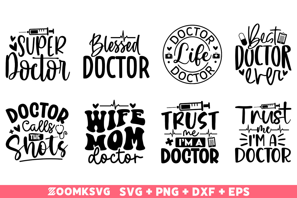 Doctor SVG bundle 40 Designs, an Illustration by ZoomkSVG (Photo 6 of 7)