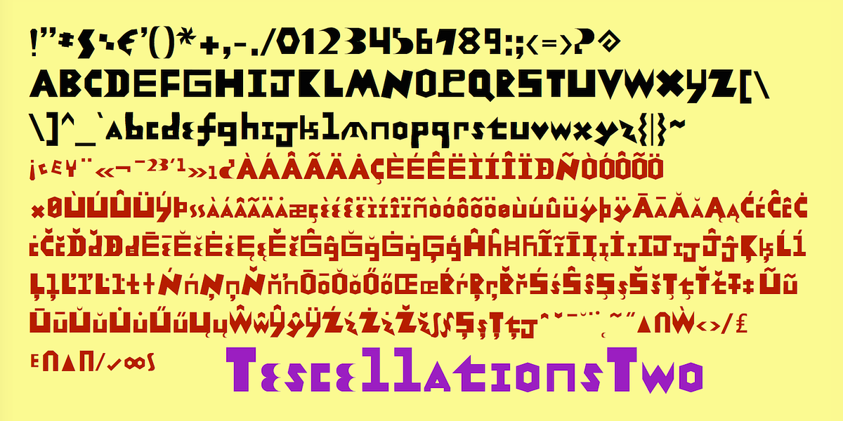 Tescellations, a Symbol Font by Ingrimayne Type (Photo 5 of 5)