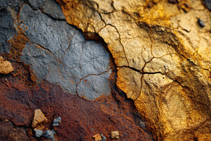 Textures of soil and rock layers, a Photo by Beautiful things