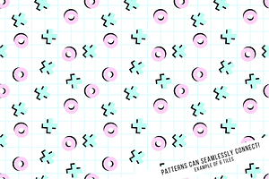 80s & 90s Pastel Shapes Patterns