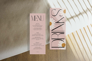 Modern & Colorful Wedding Menu CANVA