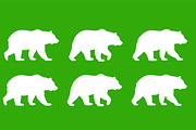 Walking Bear Silhouette Vector Pack, an Object Graphic by Artonix (Thumbnail 2 of 3)