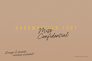 Miss Confidential handwritten font, a Handwritten Font by Minna Kaario (Thumbnail 1 of 13)