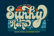 Sunky Retro, a Script Font by GloowStudio (Thumbnail 1 of 10)