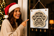 Christmas Paw Print Snowflake, a Work Illustration by Digital Artistic99 (Thumbnail 3 of 4)
