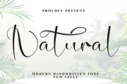 Natural | Script Font, a Handwritten Font by Scratchones (Thumbnail 1 of 9)