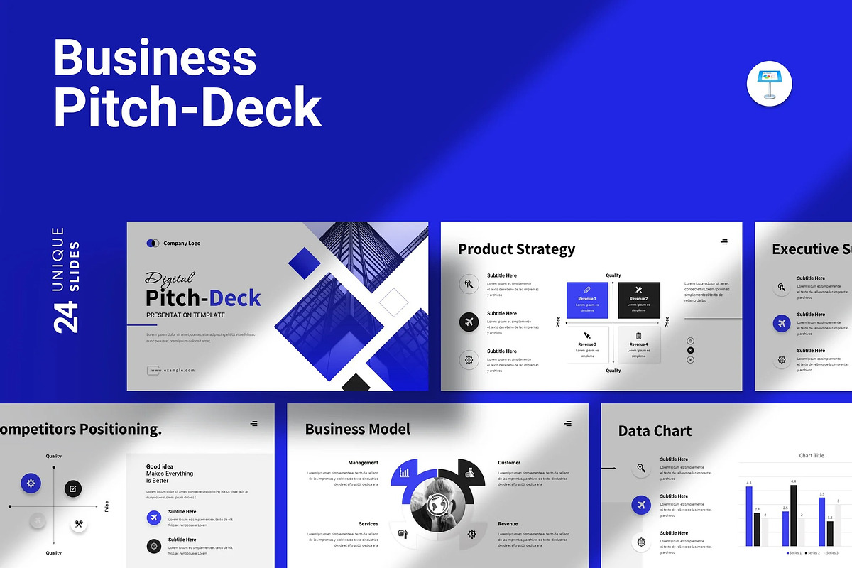 Business Pitch Deck Presentation Template Keynote