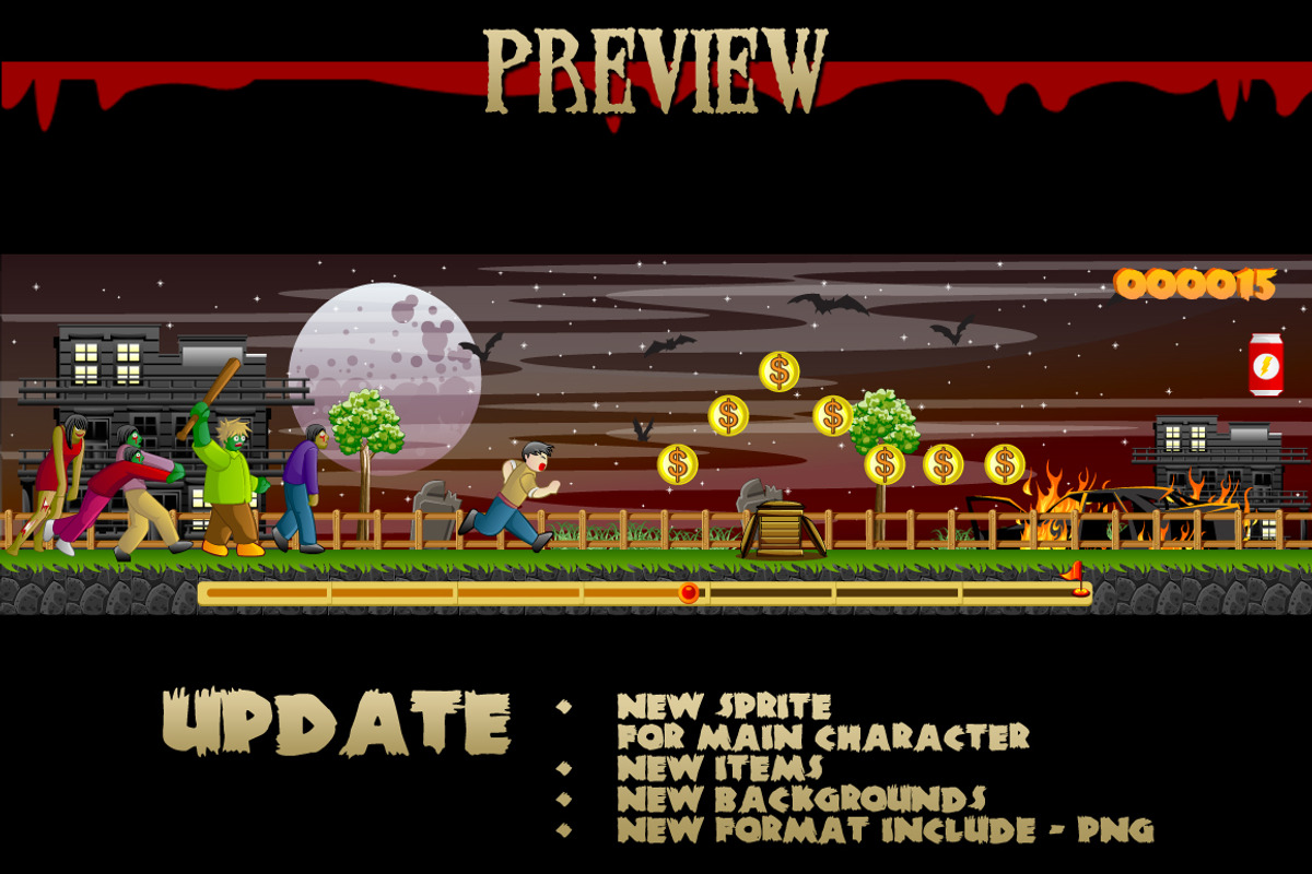 Zombie Escape Game Assets, an Illustration by erkoudesign (Photo 16 of 16)