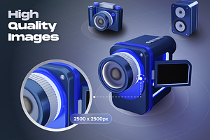 Devicely - Multimedia 3D Icon Set