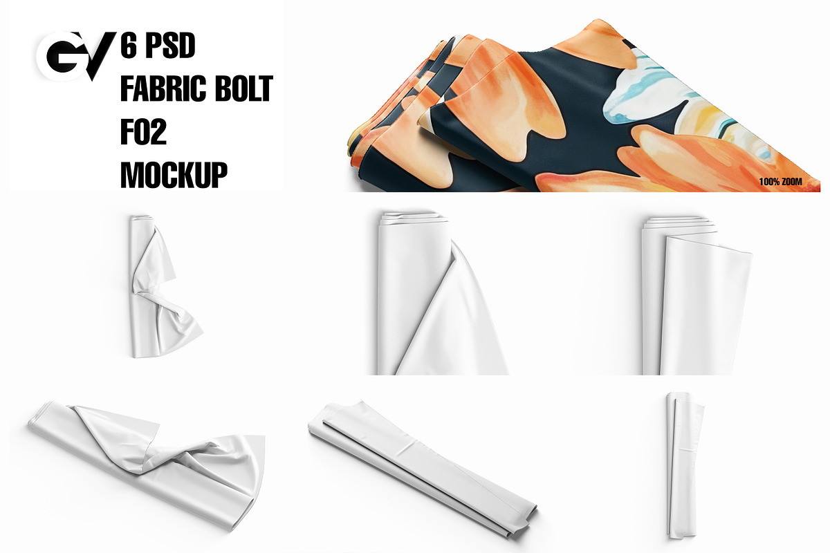 Fabric Bolt F02 Mockup, a Household Mockup by GraphicVil (Photo 3 of 9)