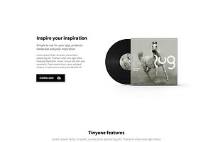 Tinyone Onepage Template PSD HTML