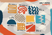 Ugly Shapes: 70 Shape Elements, a Pattern Graphic by nicholasasmita (Thumbnail 6 of 19)