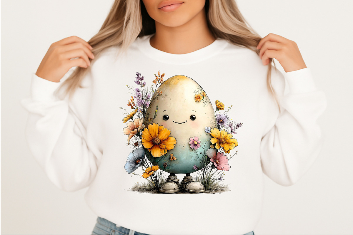 Whimsical Easter Eggs Clipart Png, an Illustration by Craft Nest (Photo 7 of 8)