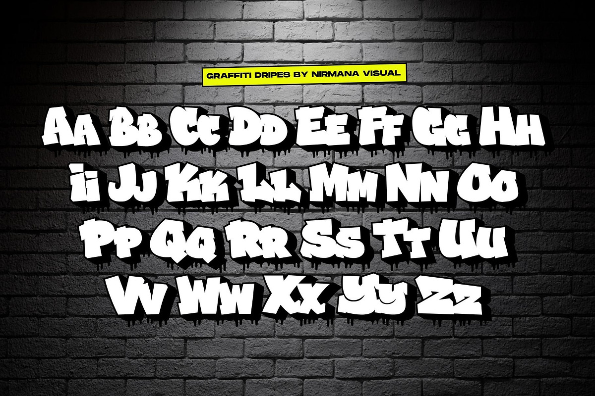 Graffiti Dripes - Graffiti Font, a Handwritten Font by Nirmana Visual (Photo 2 of 5)