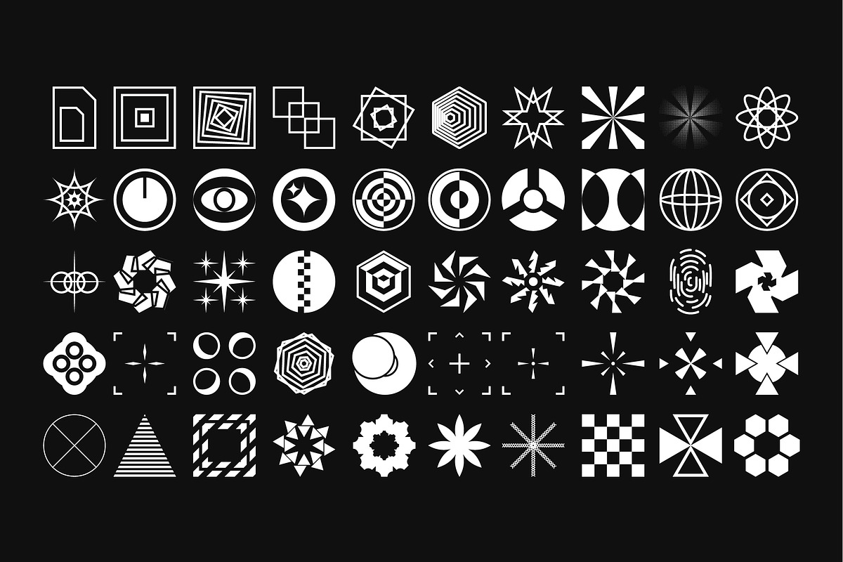 50 Retro Futuristic Geometric Object, an Object Graphic by Sundaylab (Photo 3 of 3)