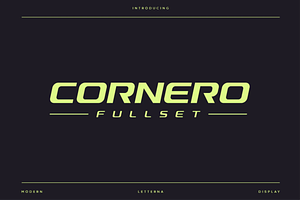 Cornero Fullset - Modern Sport Fonts