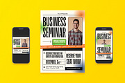 Art Deco Business Seminar Flyer Set, a Flyer Template by Aiyari Graphic (Thumbnail 1 of 3)